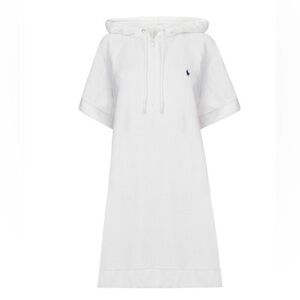 Polo Ralph Lauren Women's Terry Hoodie Dress Medium White
